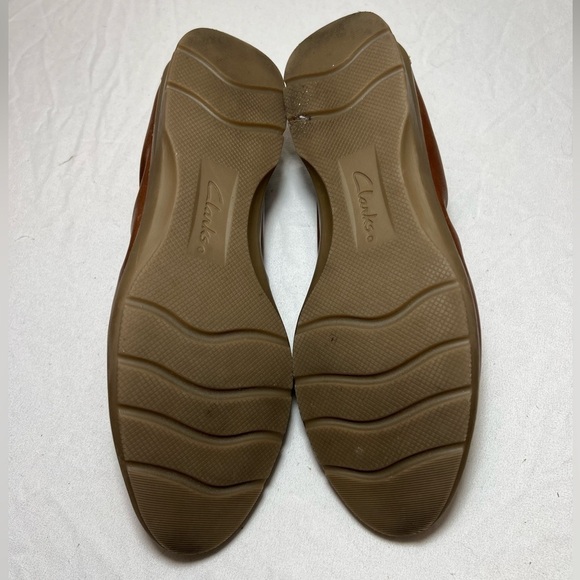 Clarks Women's Jenette Ease Ballet Flats - Dark Tan Leather - Size 6.5 - Picture 7 of 7